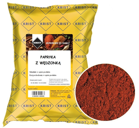 Papryka z wędzonką czerwona mielona słodka aromat dymu 1000 g KRIST