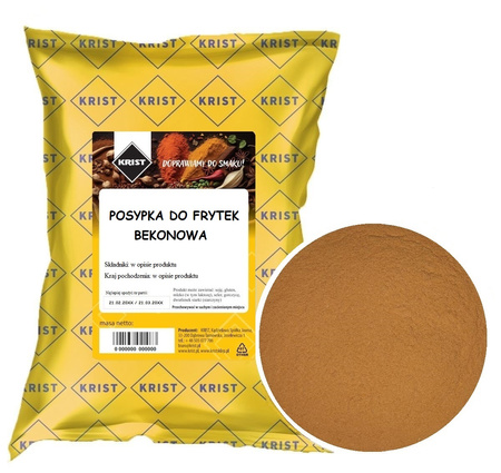 Posypka smak bekonowa do frytek ziemniaków popcornu 1000g KRIST