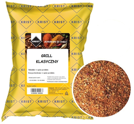 Grill klasyczny przyprawa do grilla pure 1000g KRIST