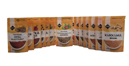 Zestaw przypraw MIX 15 szt KRIST