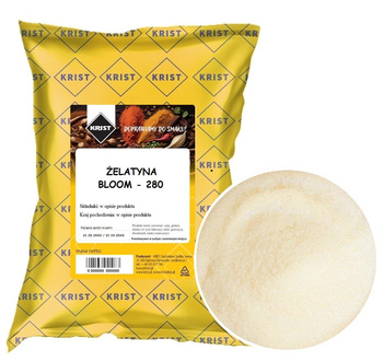 Żelatyna spożywcza BLOOM-280 MOCNA 1000g KRIST