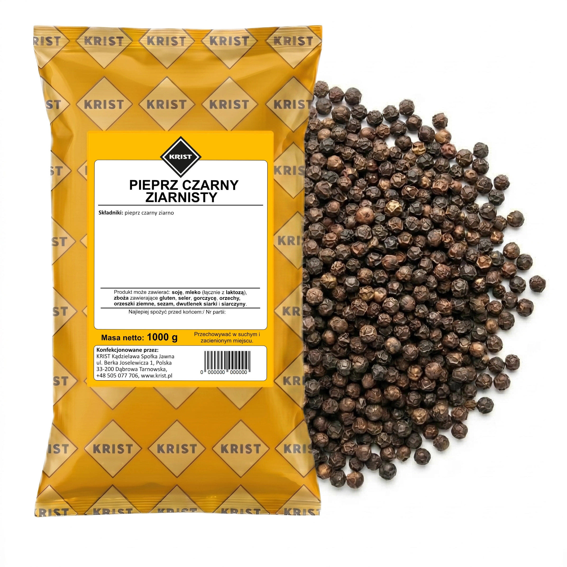 Pieprz ziarnisty 1kg KRISPI